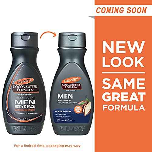 Palmer's Cocoa Butter Formula Men's 3-in-1 Fast Absorbing Face & Body Lotion, 8.5 oz.