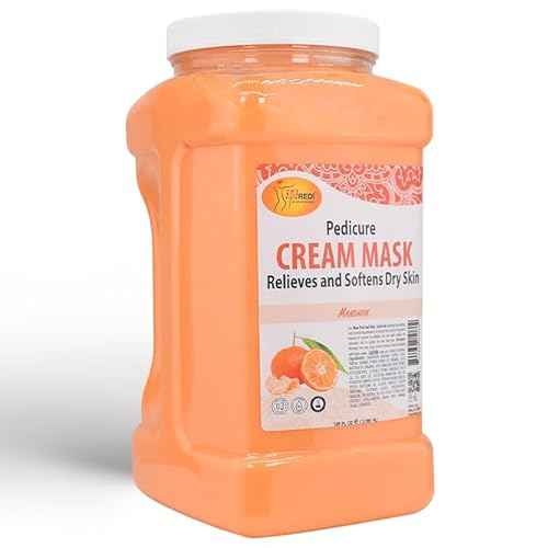 SPA REDI - Body and Foot Cream Mask, Mandarin, 128 Oz - Pedicure Massage for Tired Feet and Body, Hydrating, Fresh Skin - Infused with Hyaluronic Acid, Amino Acids, Panthenol, Comfrey Extract