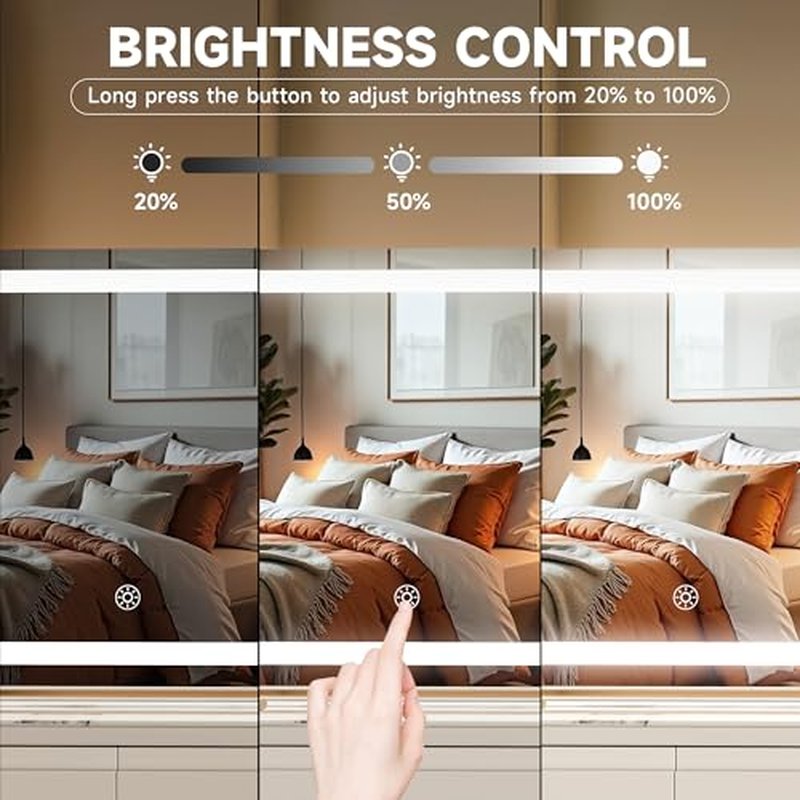 MINISO Vanity Mirror with Lights-15.7" x 11.8" LED Makeup Mirror, 3 Color Modes Touch Control and Brightness Adjustment Lighting Mirror, 10X Magnifying Glass, 360¡Æ Rotation