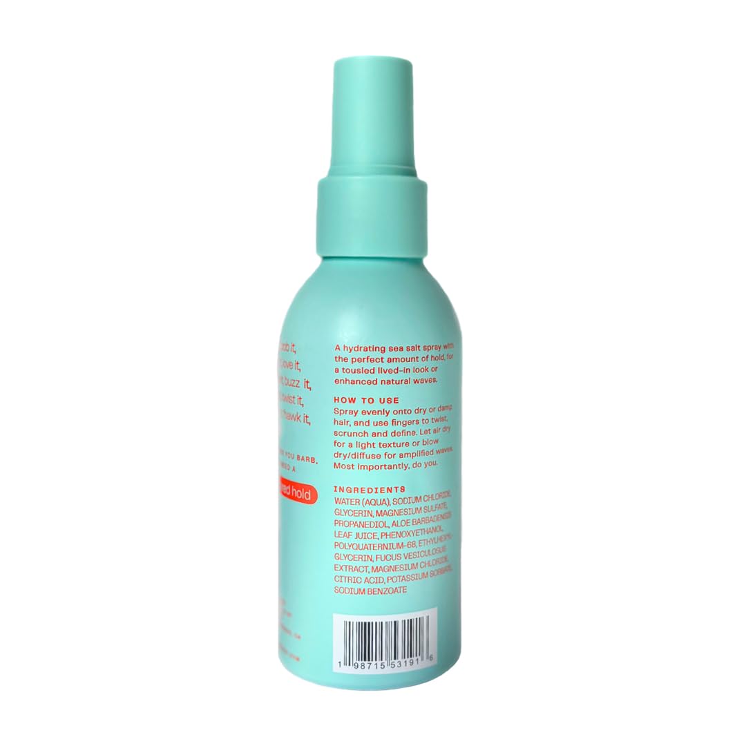 Barb Sea Salt Spray for Hair - Texturizing Beach Waves, Soft Matte Finish | 4 oz, Fragrance-Free