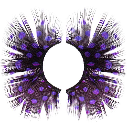 Dramatic Purple Mermaid Lashes - Bold Anime Style for Parties & Halloween | 1 Pair P19