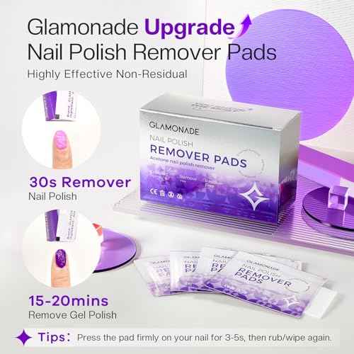Nail Polish Remover Pads: Acetone Nail Polish Remover Wipes 50 PCS Professional Individually Wrapped Wet Wipes Rapidly Remove Gel Fingernail Polish Travel Kit for Home & Salon Supplies