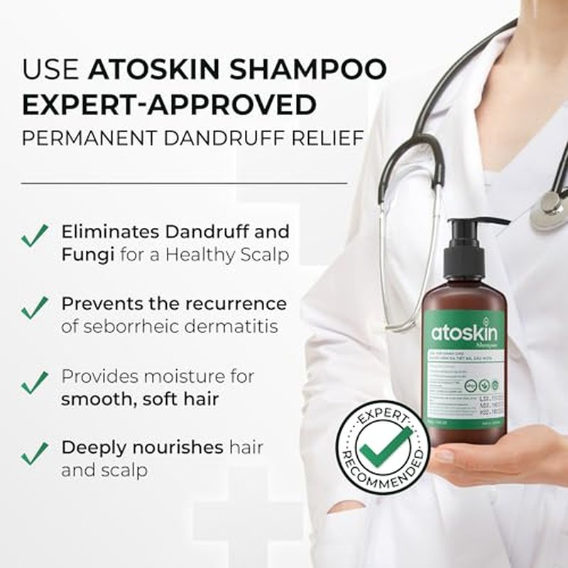 Atoskin Shampoo ? for Seborrheic Dermatitis - Helps Reduce Oil & Improve Scalp Comfort (6.8 oz)