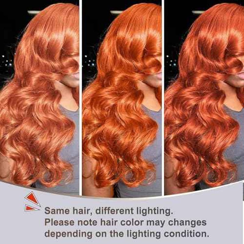 12A Ginger 3 Bundles With 4x4 HD Lace Closure Human Hair Body Wave 16 18 20+16 IN, 100% Brazilian Virgin Hair Soft And Shed-Free Copper Ginger 350 Body Wave Bundles With Closure Pre Plucked