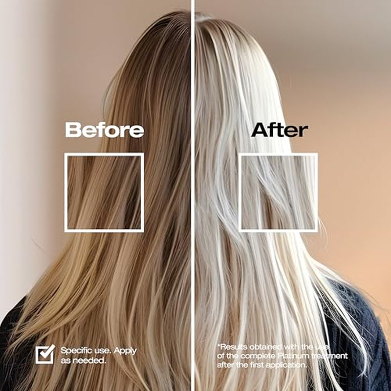 abril et nature - Platinum Professional Mask - For Blonde, Bleached, Highlighted, and/or Gray Hair - Violet Toner - Goodbye Yellow Tones - Platinum Appearance - 1000 ml