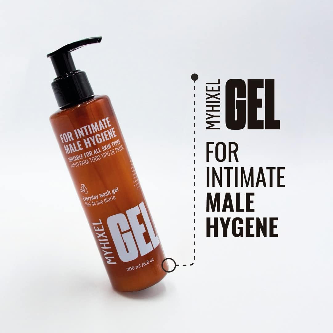 MYHIXEL Men’s Intimate Wash | pH-Balanced Cleanser with Refreshing Scent | Sulfate-Free Daily Hygiene for Sensitive Skin | 6,76 oz (2 Pack)