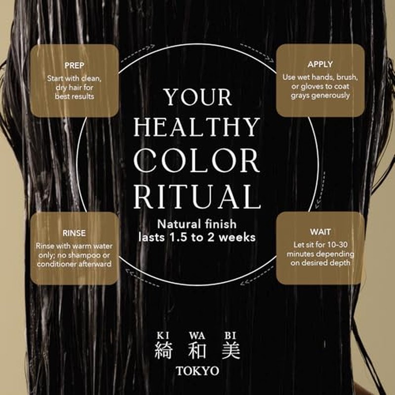 Color Treatment for Gray Coverage ? Subtle, Gradual Semi-Permanent Hair Color ? Hydrating, Sulfate-Free, Ammonia-Free, Vegan Color Depositing with 31 Botanical Extracts (Dark Brown)