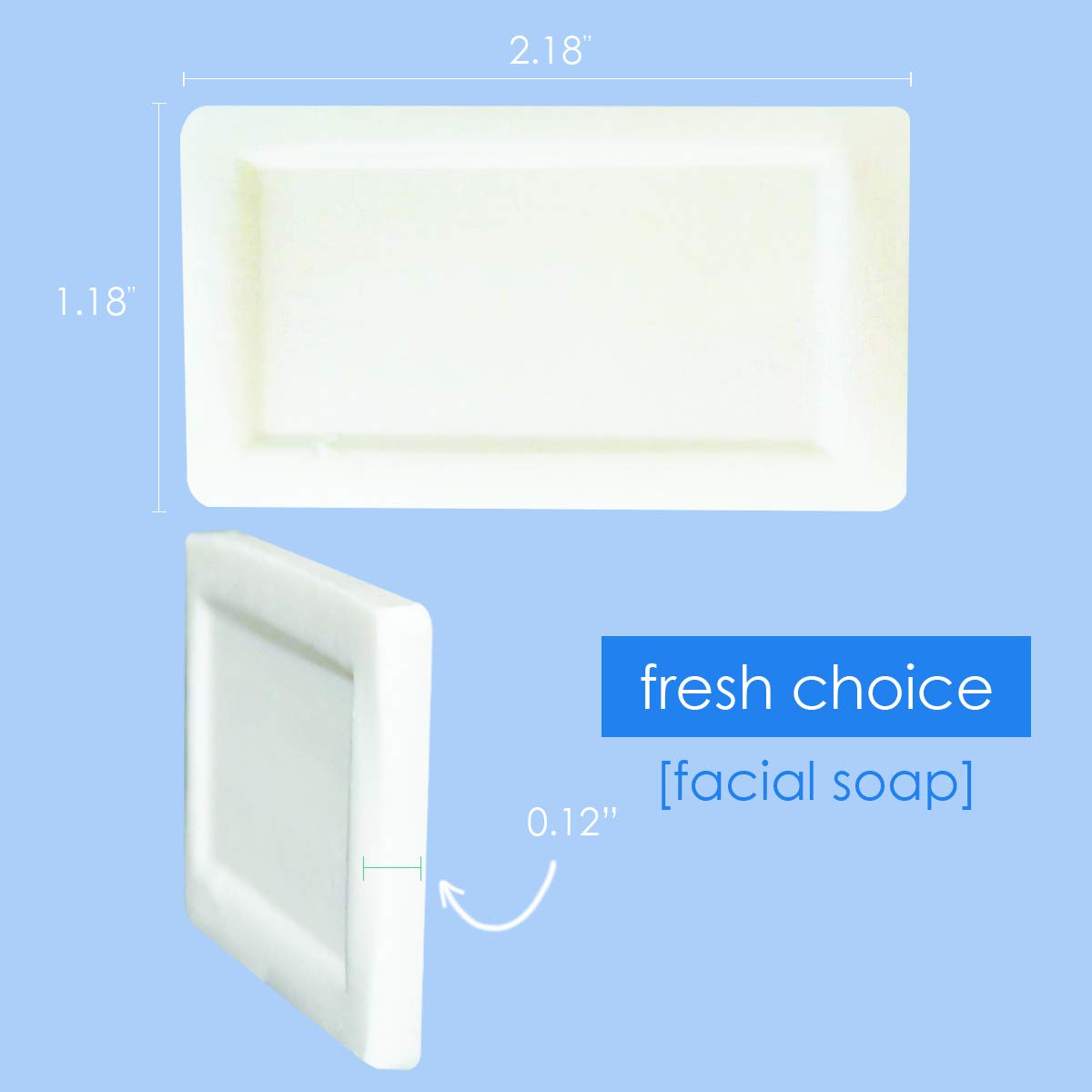 Fresh Choice Bulk Hotel Soap, Individually Wrapped Bar Soaps, Mini Trial Size Toiletries, Bath Body Hand Soap for Vacation Rentals and Motel Guest Bathroom, 0.5 oz, Pack of 100