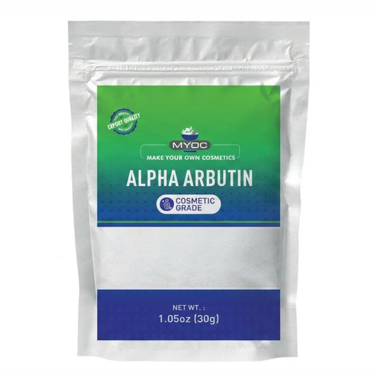 MYOC Alpha Arbutin Powder (30 g / 1.06 oz) - Cosmetic Grade for DIY Serums Creams and Skin Care Formulations