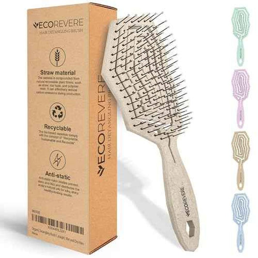 Detangler Brush For Women, Men & Kids - Anti-Static Detangle Hair Brush - Vented brush with 360¡Æ Flex Gently Removes Knots, Dry and Wet Brush Detangling Brush For Thick, Fine, Natural & Curly Hair