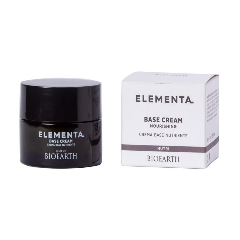 BIOEARTH Elementa, NUTRI Face Base Nourishing Cream with Organic Shea Butter, for Dry, Very Dry or Mature Skin, Made in Italy, Vegan - 50ml Pack