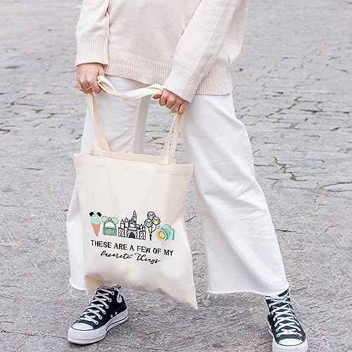 Vacation Trip Gift Fairytale Fans Shoulder Bag Mouse Family Trip SnacksTote Bag Magic Kingd*m Gift Mouse Ice Cream Handbag (F-things Mouse Tote)