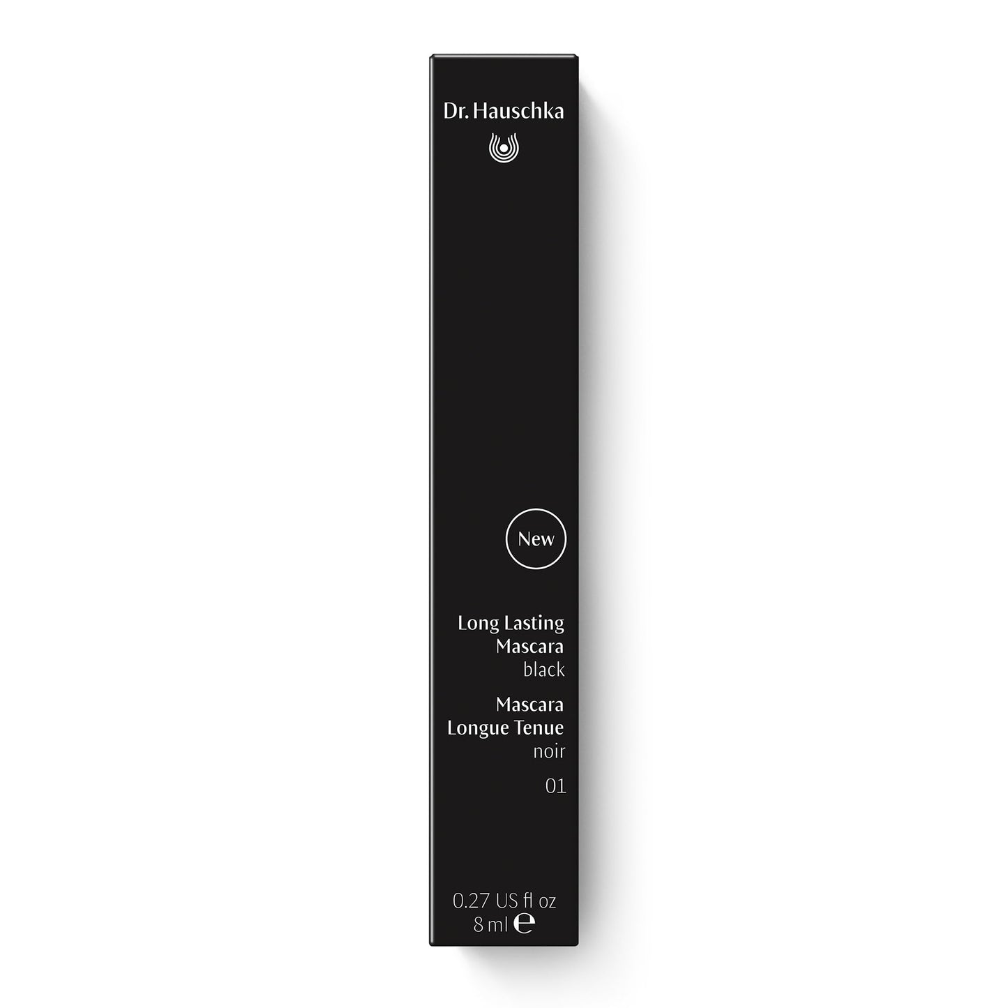 Dr. Hauschka Long Lasting Mascara 01 Black, Smudge-proof, Water-resistant, Lengthens and Emphasizes, 0.27 fl oz
