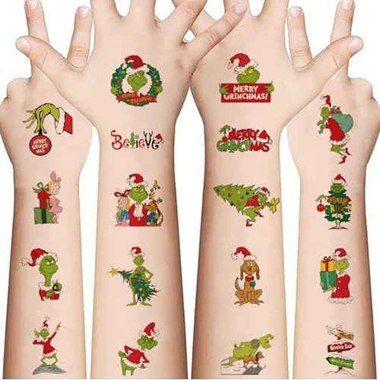 Christmas Temporary Tattoos for Kids - 60 Sheets Christmas Tattoo Stickers for Crafts - Xmas Stocking Stuffers Party Favors for Christmas Decorations Party Supplies