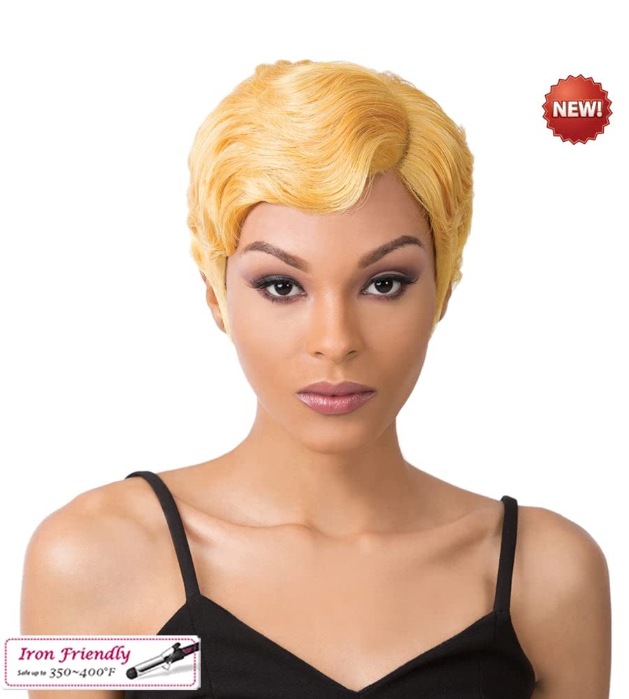 Nuna Synthetic Hair Wig - Natural Dark Extra with Burgundy Highlights | Stylish & Versatile