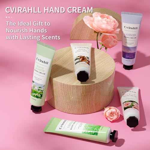 Hand Cream Gift Set, 20-Pack Moisturizing Hand Lotion for Dry Cracked Hands, 5 Natural Scents, Bulk Holiday & Christmas Gifts for Women, Men & Party Favors
