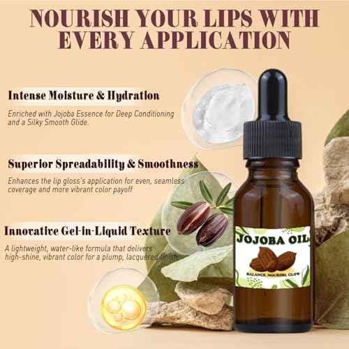 Thaluna Lip Gloss Making Kit, Fun Lip Gloss Kit to Make Your Own Lip Gloss for Girls, Women, Teens with Moisturizing Lipgloss Base, Jojoba Oil, Tubes, Pigments Lipgloss Set Christmas Gift for Women