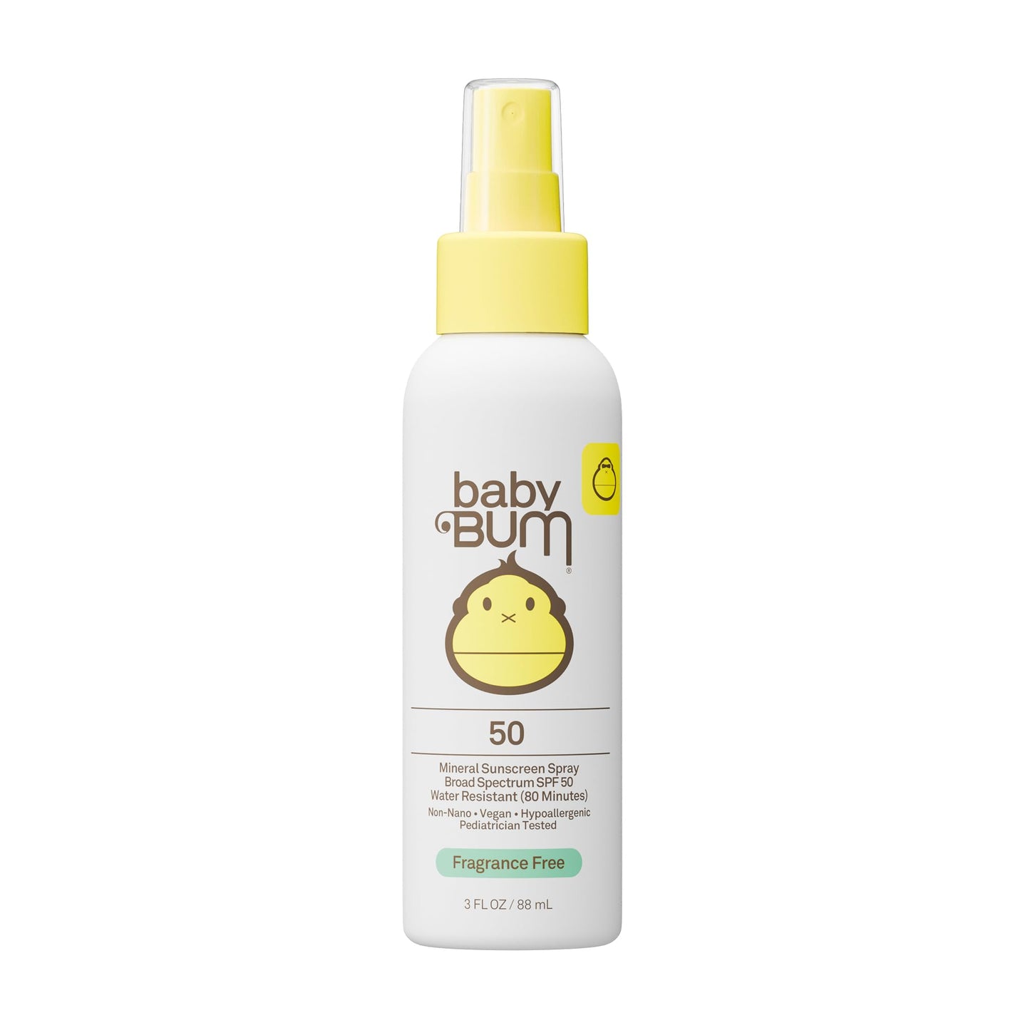 Sun Bum Baby SPF 50 Sunscreen | Mineral Uva/Uvb Face Body Protection for Sensitive Skin Fragrance Free Travel Size 3 FL OZ