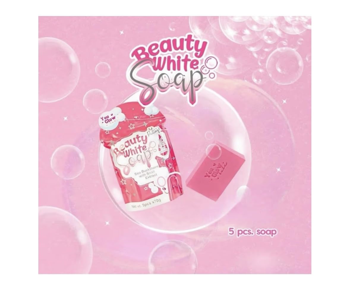 1 Pack You Glow Babe Beauty White Soap Sea Buckthorn with Snail Extract - 5 Bars x 70g