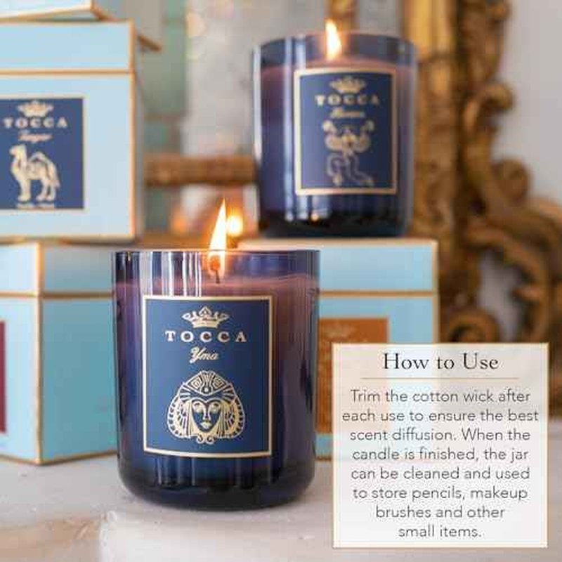 TOCCA Montauk 10oz Candle - Sea Salt & Cucumber Scented, Hand Poured Soy-Wax Blend with 100% Cotton Wick, 60 Hour Burn Time