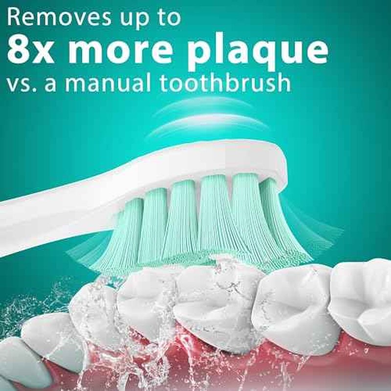 Toothbrush Heads for Philips Sonicare Replacement Heads, Replacement Brush Head Compatible with Phillips Sonicare Click-on 4100 5100 Electric Toothbrush, 4 Pack, White