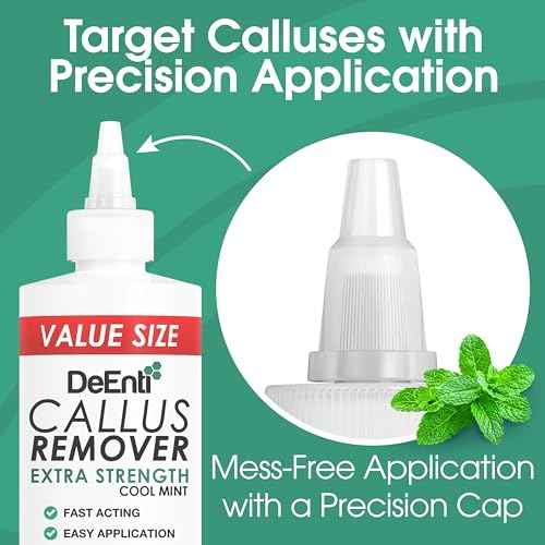 Callus Remover for Feet, Extra Strength Foot Callus Remover Gel, 16oz Salon Grade Home Pedicure Supplies for Dry Skin, Cracked Heel, Professional Strength Foot Care, Cool Mint