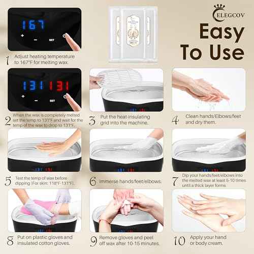 Paraffin Wax Refills-10 Pack Unscent Paraffin Wax for Hand and Feet, Parrafin Wax Blocks for Wax Machine, Parafin Wax Bath, Relieves Muscle Fatigue, Deeply Hydrates, Moisturizes and Nourishes