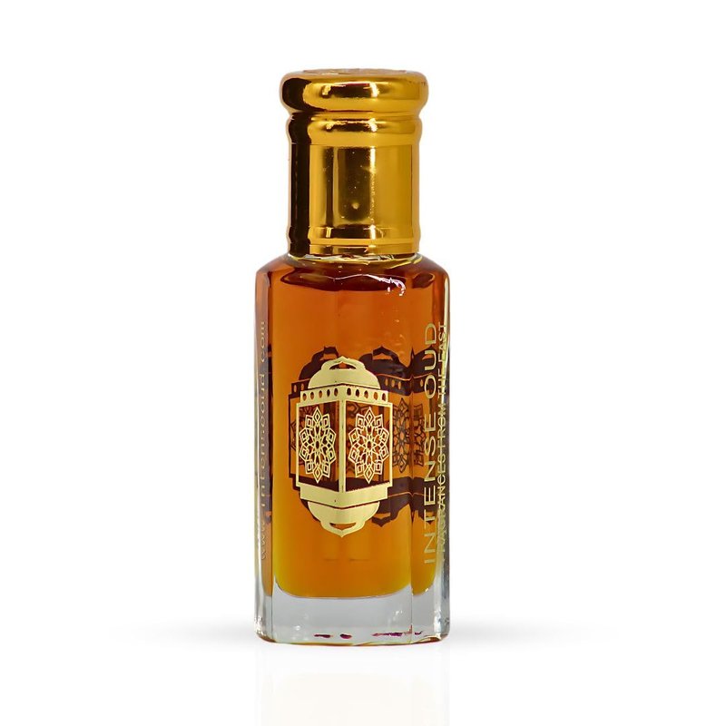 INTENSE OUD Dark Oud Ispahan Long Lasting Arabian Perfume Oils for Women 12ML (0.40 OZ) Fragrance Oil With Rose, Saffron & Oud Notes – Concentrated Perfume Oil & Valentines Day Gift With Black Box