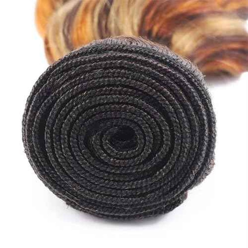 Honey Blonde Bundles Human Hair Reddish Brown Body Wave 3 Bundles 16 18 20 inch P27/33 Human Hair Bundle 300g