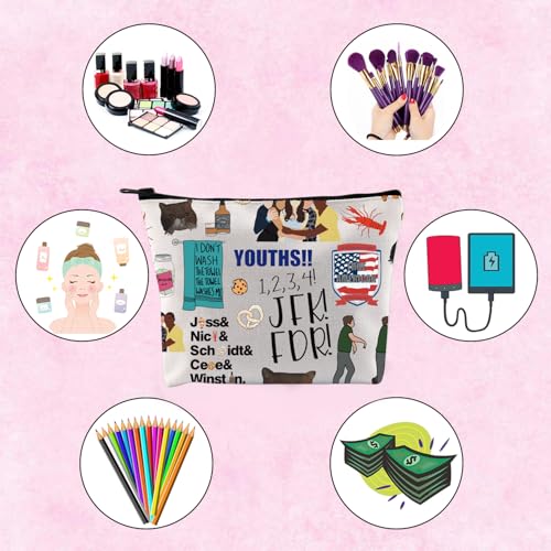 TV Show Inspired Gift TV Series Cosmetic Bag Moonwalking Tv Sitcom Gift For Women BFF (new tv girl)