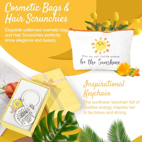 Get Well Soon Gift Baskets for Women, 9pcs Care Package for Women, After Surgery Recovery Gifts, Feel Better Set Thinking Of You - Sending You Hug Sunshine Box for Sick Friend