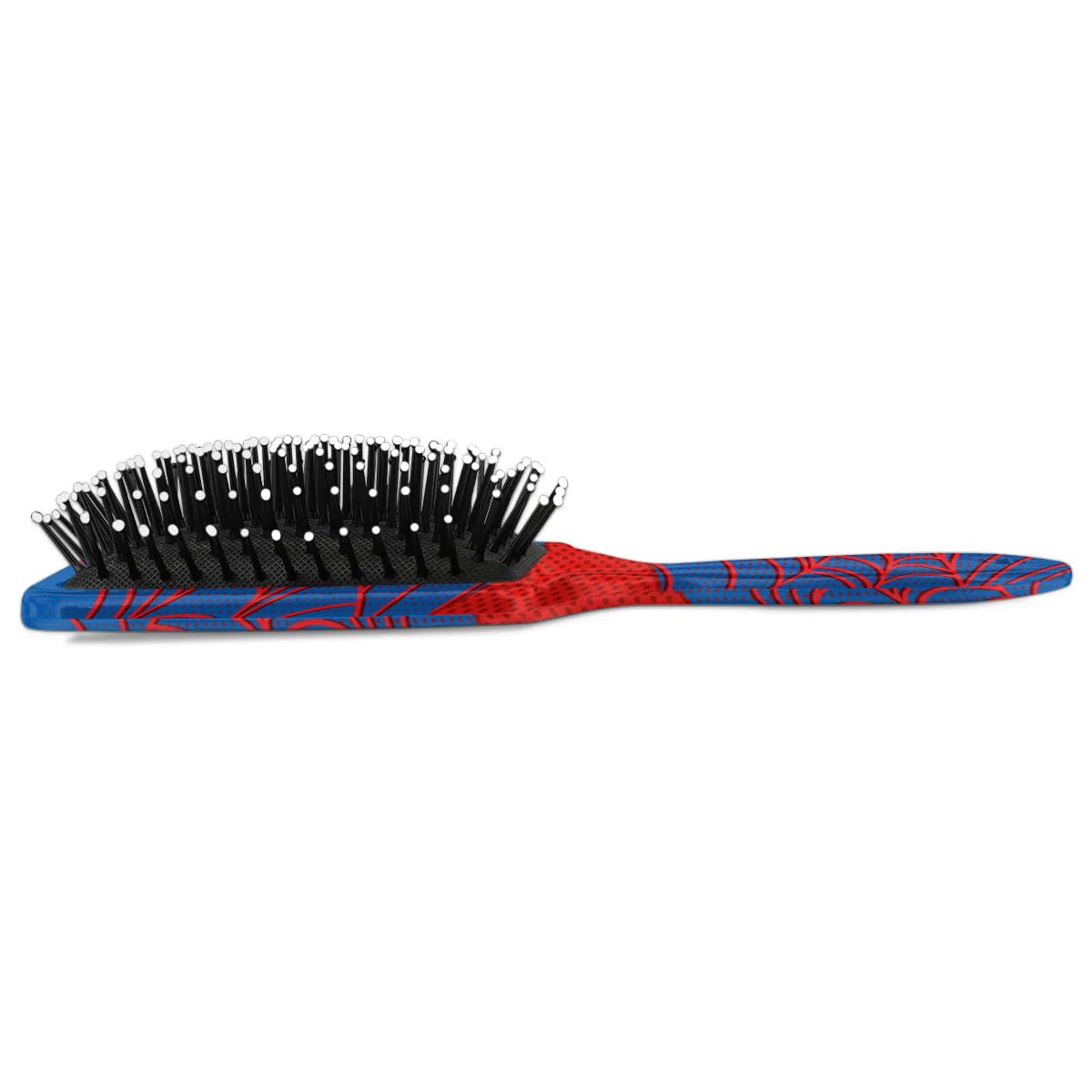 Kids Detangler Hair Brush - Spider Web Blue Design for Boys & Girls | Smooths Wet & Dry Thin, Long, Curly Hair