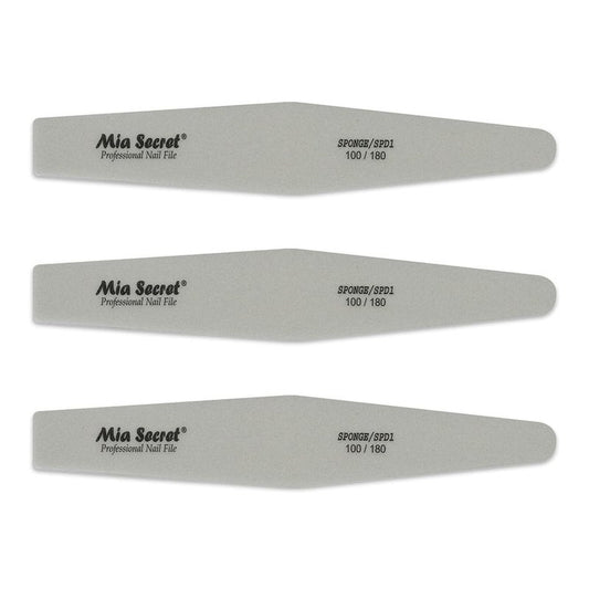 Sponge Diamond Nail File 100/180 3 Pack