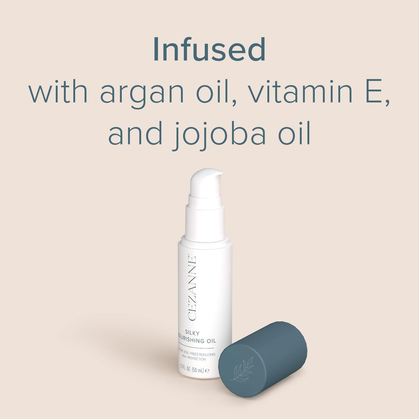 Cezanne Silky Nourishing Oil – Lightweight Shine & Frizz Control – Blend of Argan, Camellia & Marula Oils – 1.7 fl oz