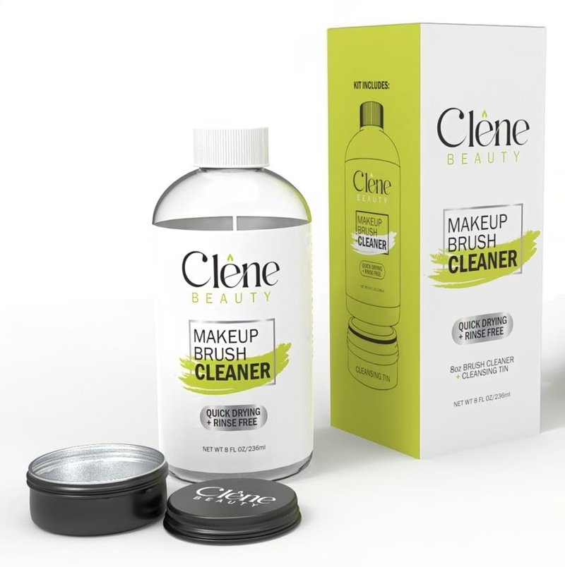 Makeup Brush Cleaner Solution - Rinse-Free Quick Drying Formula | Deep Cleans Oily Foundation (8 oz Kit)