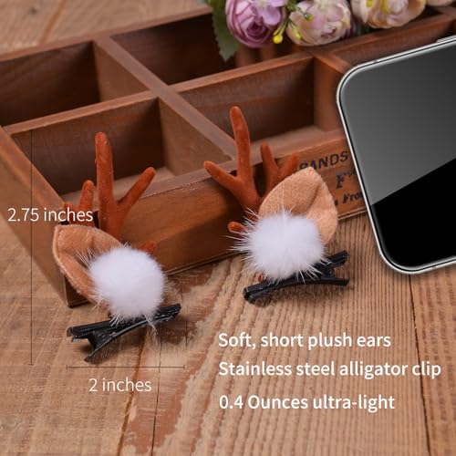 Small Deer Ears Antler Headbands Reindeer Antlers Headband Halloween Hairs Accessories Christmas Animal Hair Clips Cosplay Costume Fawn Ears