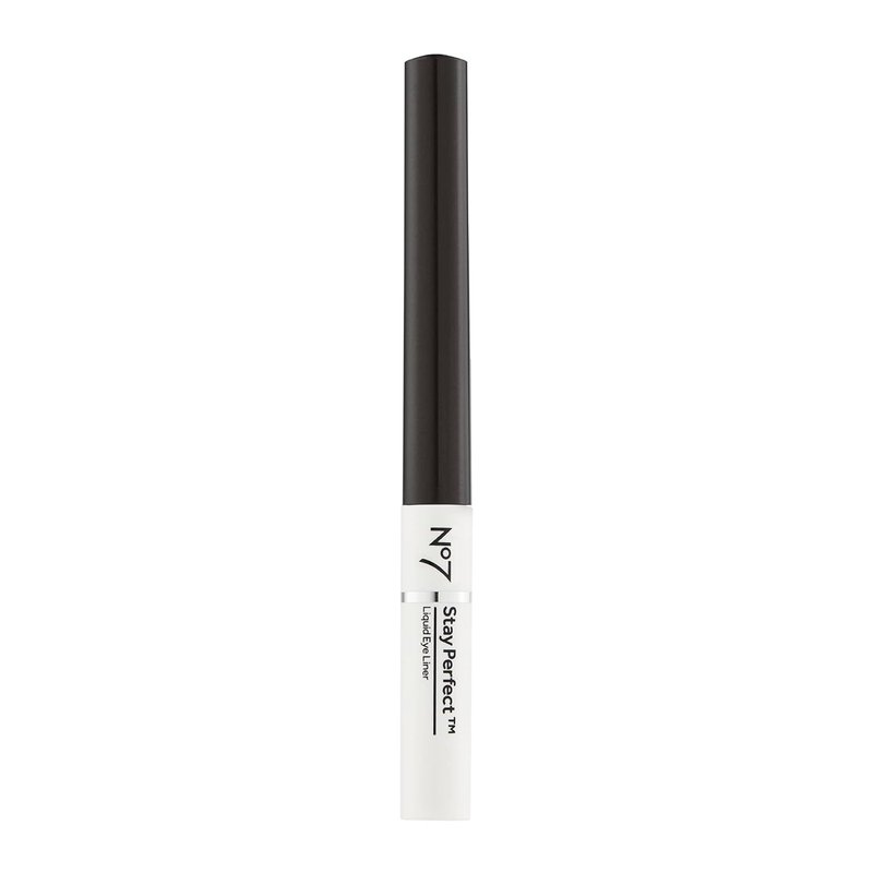 No7 Liquid Eye Liner - Precision Tip, Quick Drying & Smudge Proof - Long Lasting Black Makeup (1.7ml)