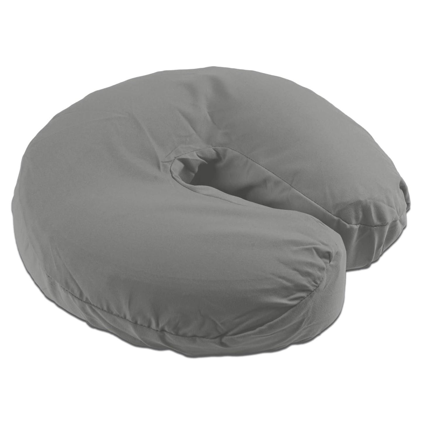 Body Linen 10 Pack Tranquility Microfiber Massage Face Rest Covers for Tables and Chairs - Durable, Lightweight and Extra Soft - Gray