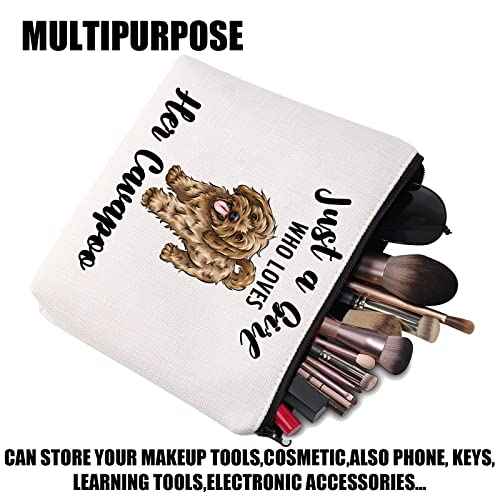 JYTAPP Cavapoo Makeup Bag Animal Lover Gifts Just A Girl Who Loves Her Cavapoo Cosmetic Bag Cavapoo Zipper Pouch Bag