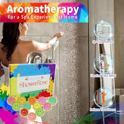 Shower Steamers Aromatherapy - 12 Pack Stress Relaxing Shower Bombs with Natural Oils, Home Spa Birthday Gifts for Women Men, White Elephant Christmas Stocking Stuffers for Adult Teens