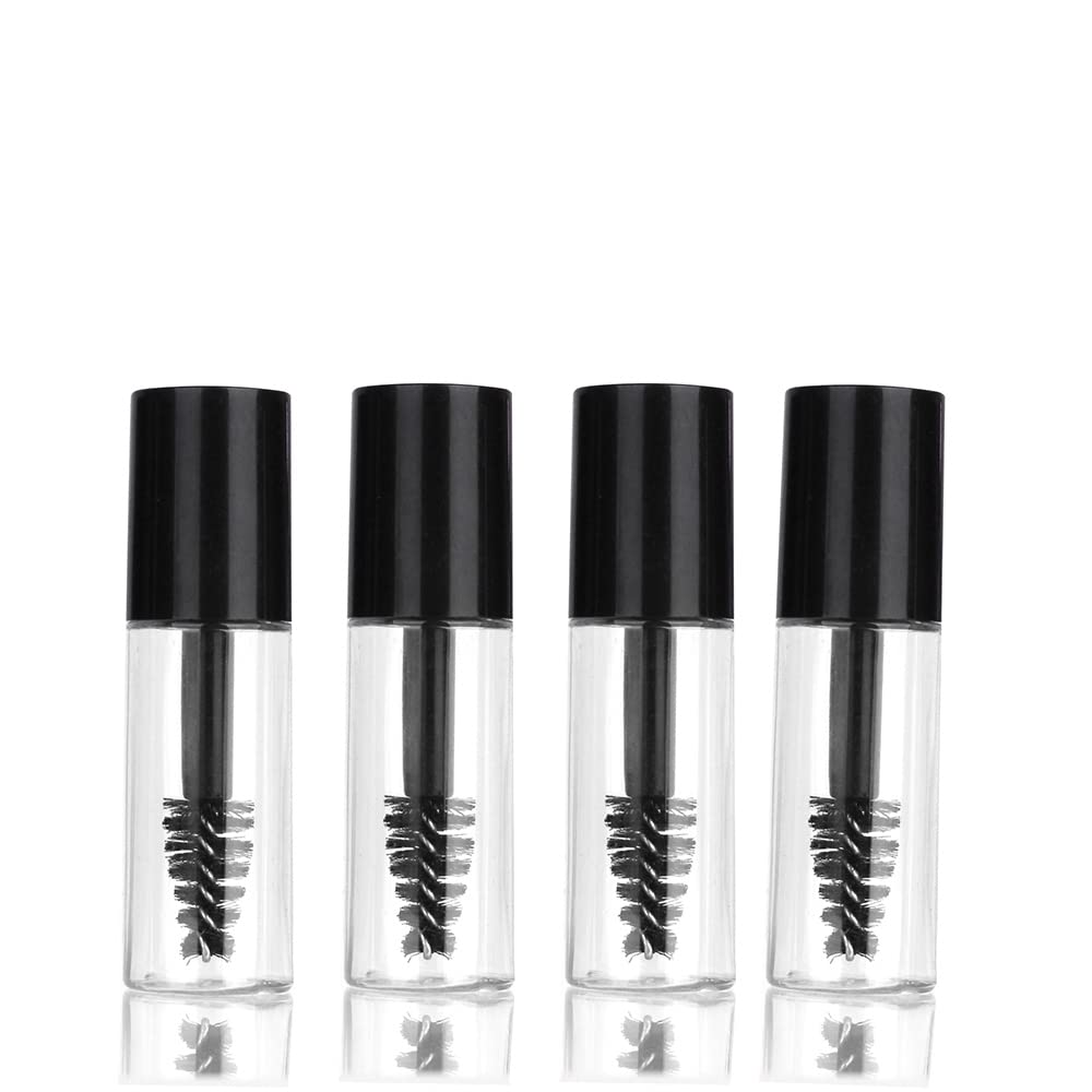 COSIDEA 71 PCS Empty Mini 3ml mascara tubes and wand for castor oil, Small Sample Size Eyelash Growth packing Tube container (71)