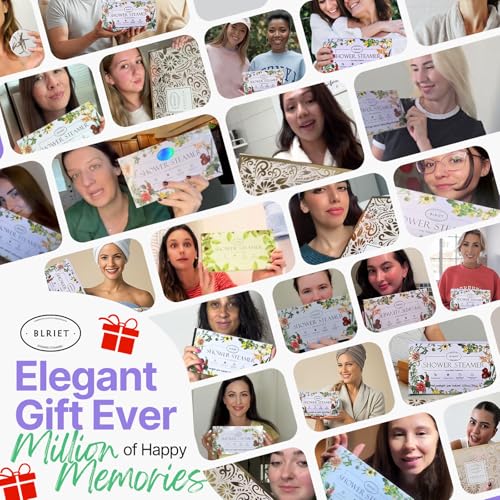 Shower Steamers Aromatherapy BLRIET 8 Pack Gifts for Women, Birthday Christmas White Elephant Gifts Stocking Stuffers for Adults Her Mom Him Home Spa Gym Natural Essential Oil Self Care Relaxation