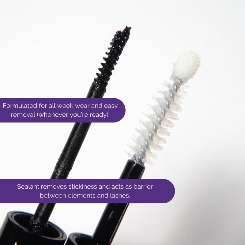 NOONLASH 2-in-1 Lash Glue Bond & Sealant - Strong Lasting, Waterproof & Sweatproof, Made for Sensitive Eyes, Cyanoacrylate & Formaldehyde Free, All Day Wear