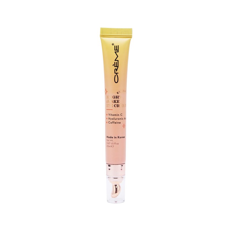 The Crème Shop Klean Beauty Awake Eye Crème, Vitamin C, Hyaluronic Acid & Caffeine, Dark Circles Under Eye Treatment (0.67 fl oz)