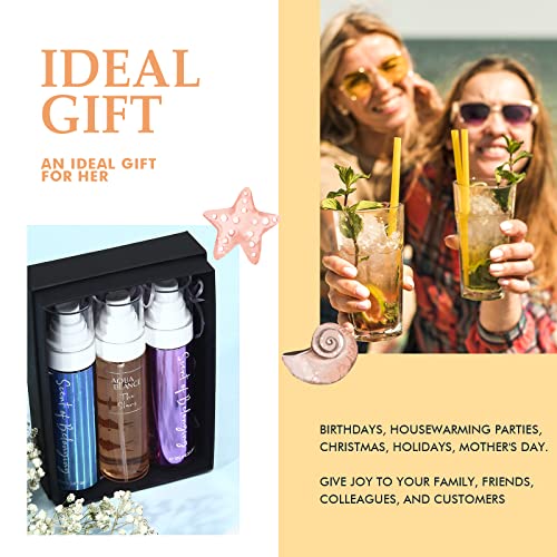 Body Spray for Women, Fragrance Mist Gift Set, Pack of 3, Each 3.4 Fl Oz, Total 10.2 Fl Oz, Cherry Blossoms, Stars, Night