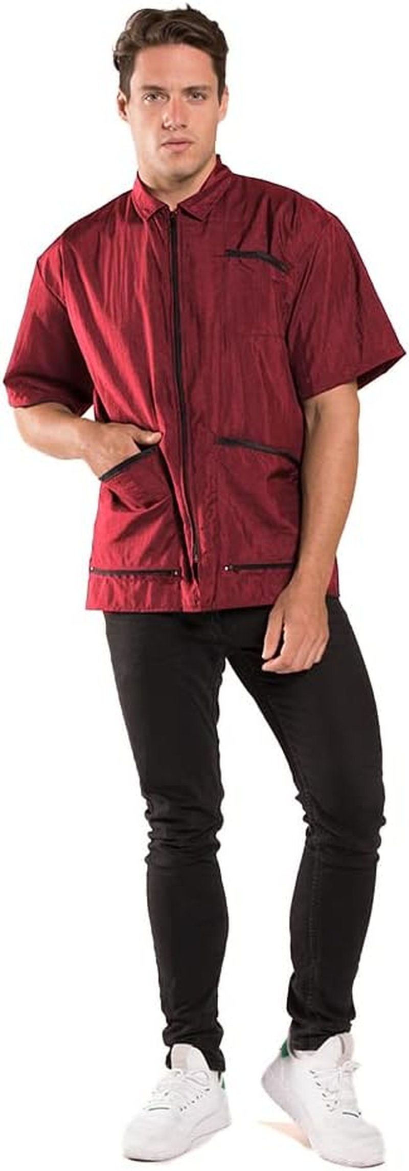 Betty Dain Premier Barber Jacket - Soft, Lightweight, Water-Resistant Nylon | Zippered Front Design