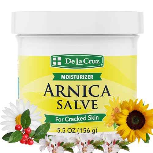 De La Cruz Arnica Salve - Foot Cream for Dry Cracked Heels and Feet - Moisturizing Hand Salve for Dried Hands - 24 Hour Moisture Foot Cream for Dry Cracked Feet and Rough Skin - JUMBO SIZE 5.5 OZ