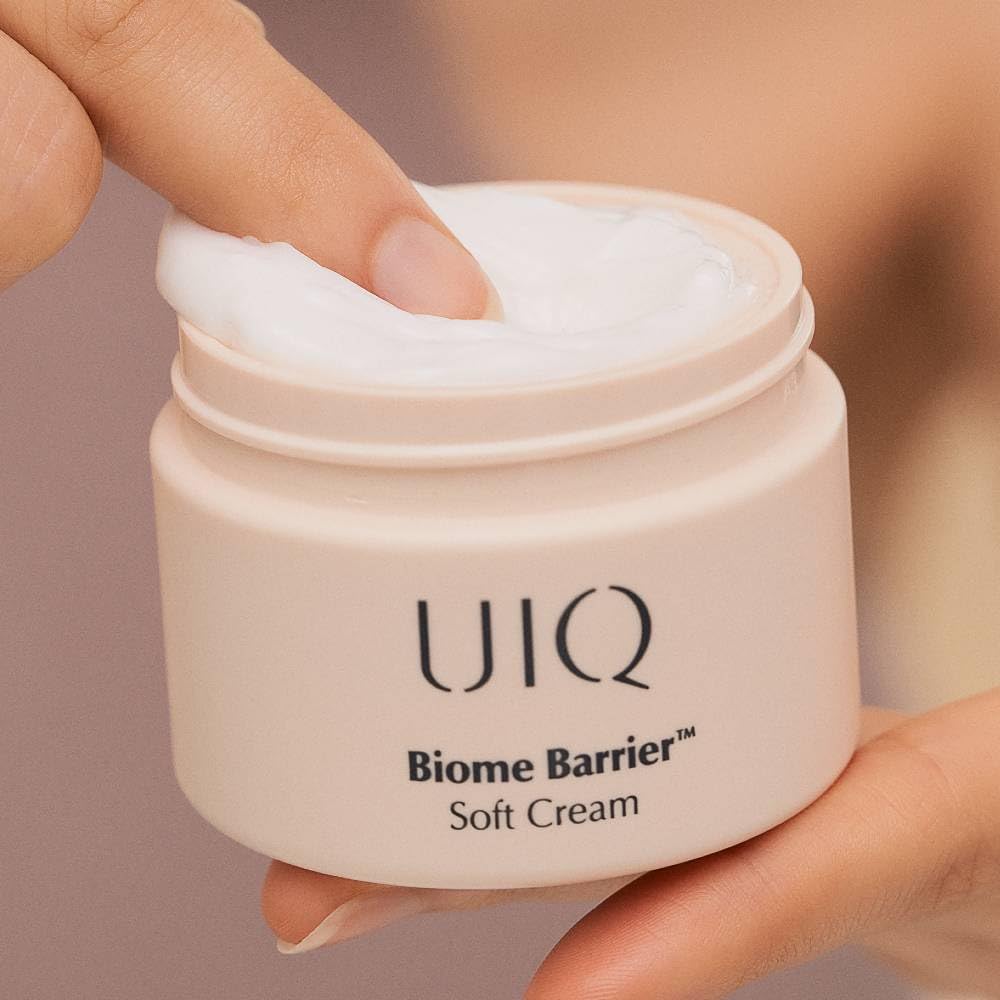 UIQ Biome Barrier Soft Cream, 100-Hour Lasting Hydration Face Moisturizer, Non-Sticky Barrier Repair for Glass Skin, 60ml / 2.02 fl.oz