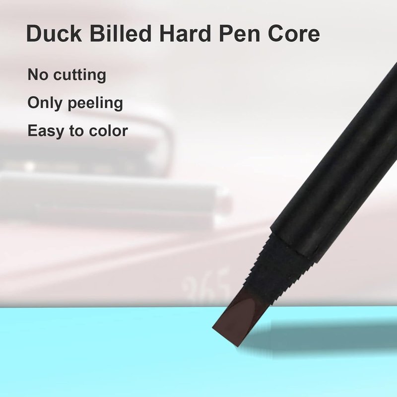 Microblading Eyebrow Pencil Set - Waterproof Pull Cord Peel-Off Brow Pencils for Marking & Filling | 5pcs, Black