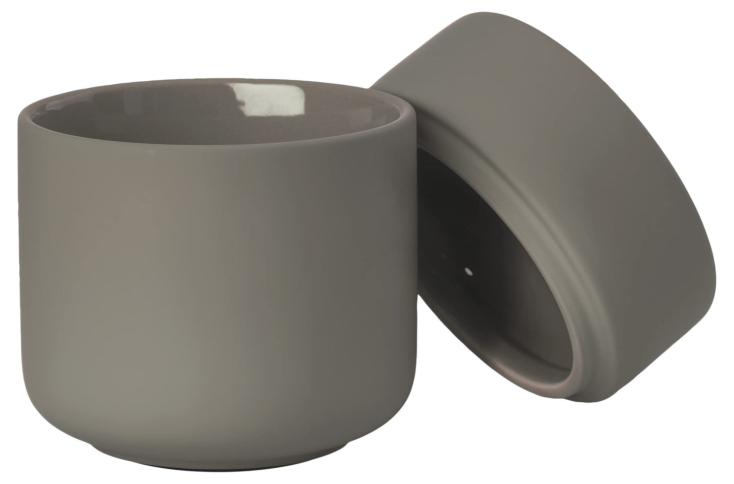 Zone Denmark Ume Taupe Cosmetic Jar - Elegant and Functional Storage Solution for Your Beauty Essentials, Infusing Scandinavian Design into Your Vanity Space - Beige (Taupe)